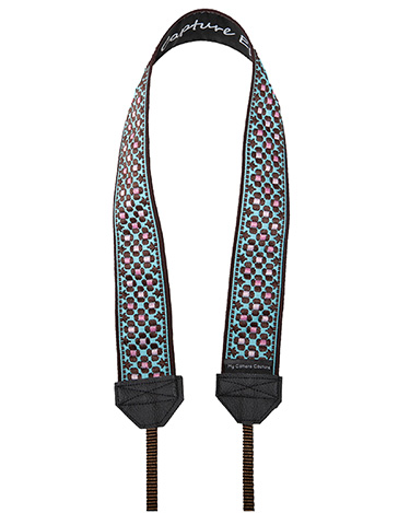 Small Pink and Brown Flowers DSLR Camera Strap