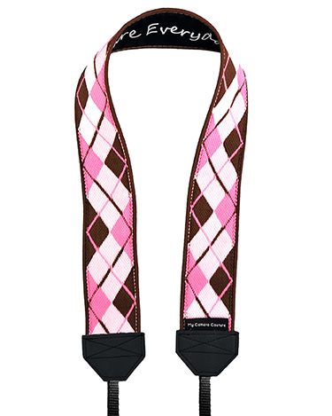 Pink and Brown Argyle with Brown Lining