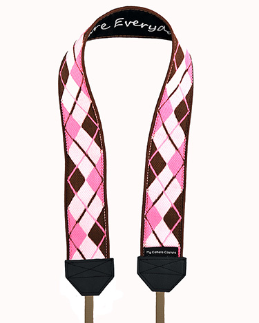 Pink and Brown Argyle with Brown Lining