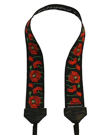  #cs_200 Red Poppies DSLR and SLR camera strap