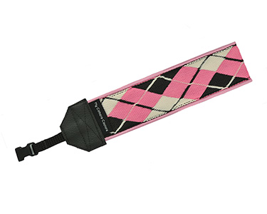 Pink and Black Argyle DSLR Wrist Strap