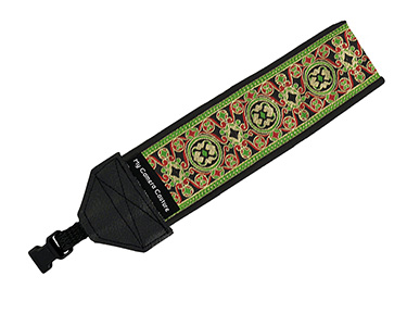 Green and Red Metallic Byzantine Wrist Strap
